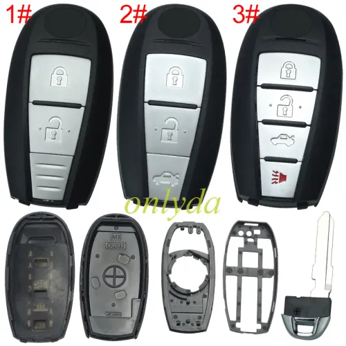 For Suzuki  remote key blank with badge, pls choose button