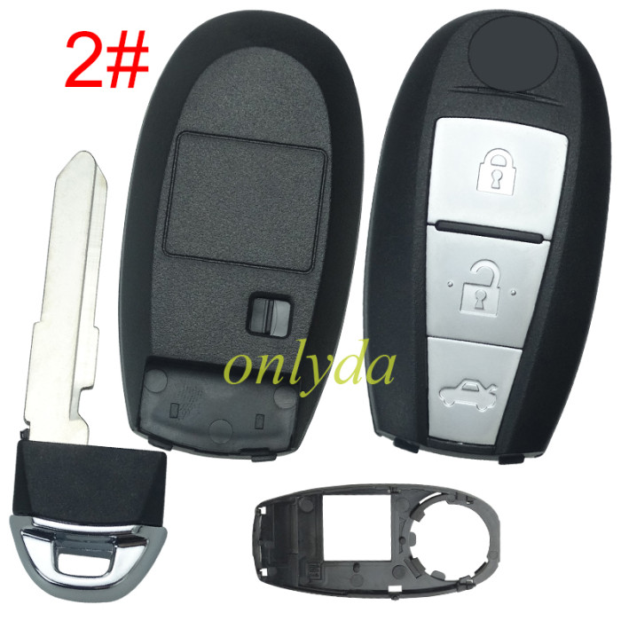 For Suzuki  remote key blank with badge， pls choose button