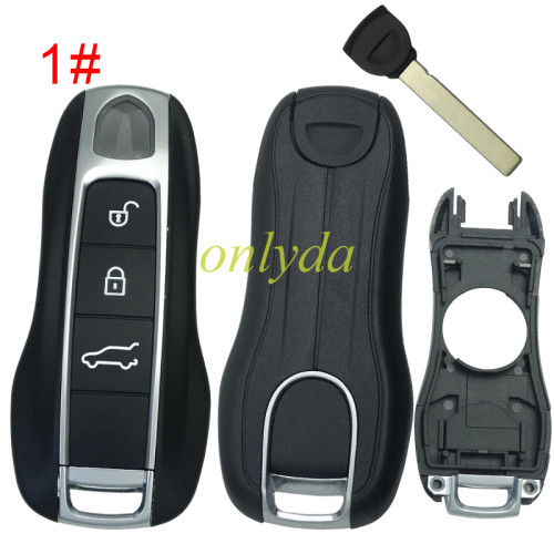 For Porsche remote key blank  with badge , pls choose button model