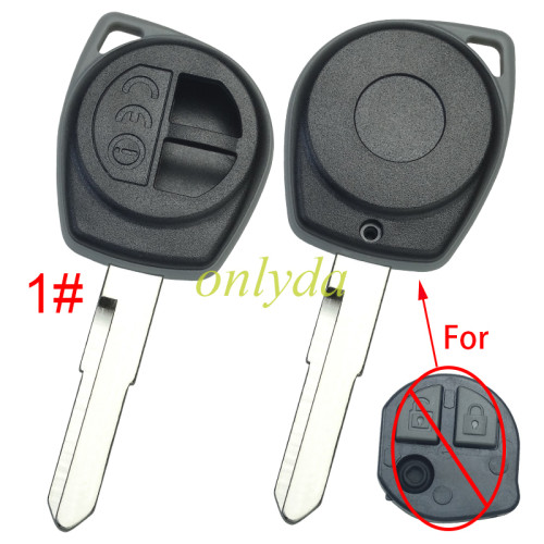 For Suzuki 2 button remote key blank with blade with badge , pls choose blade model
