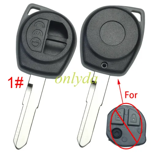 For Suzuki 2 button remote key blank with blade with badge , pls choose blade model