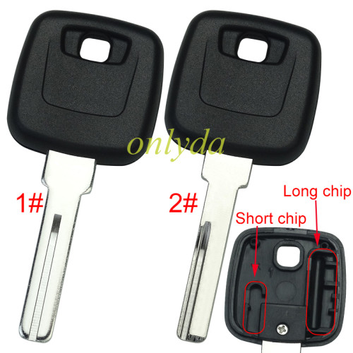 For Volvo  transponder key blank (can put TPX long chip）without badge