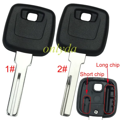 For Volvo  transponder key blank (can put TPX long chip）without badge