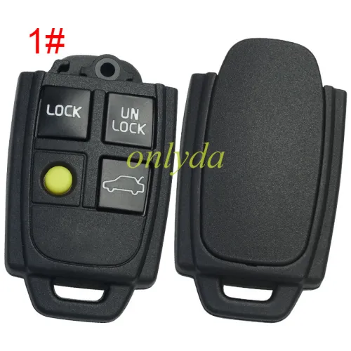 For Volvo remote key shell without key head and without badge