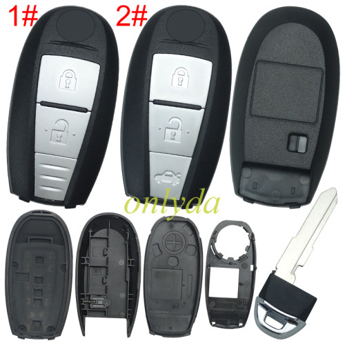 For Suzuki  remote key blank with badge， pls choose button
