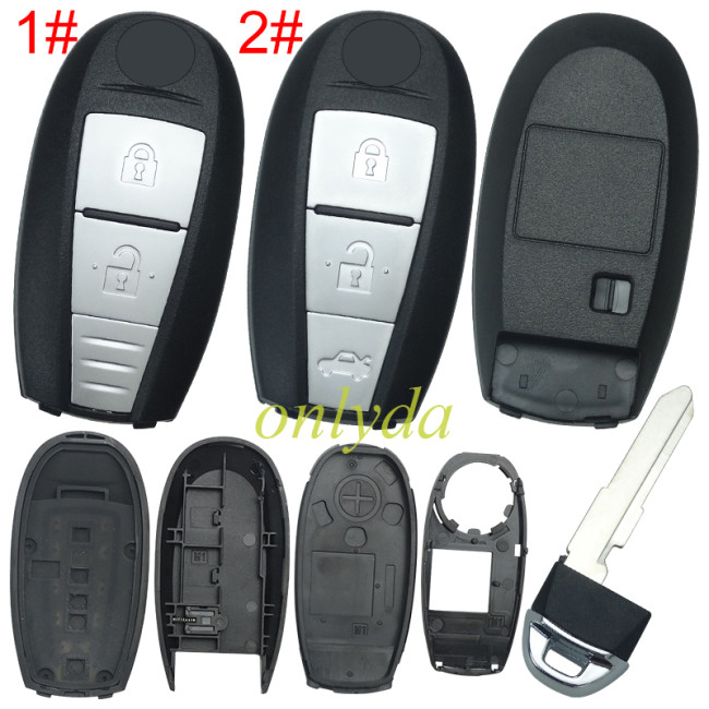 For Suzuki  remote key blank with badge， pls choose button