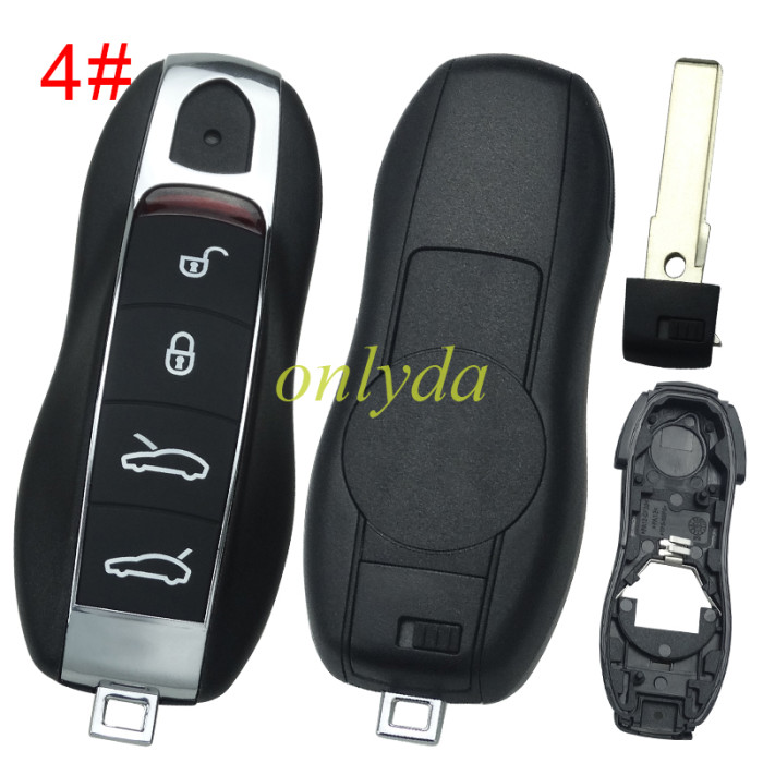For Porsche remote key blank with badge , pls choose button model