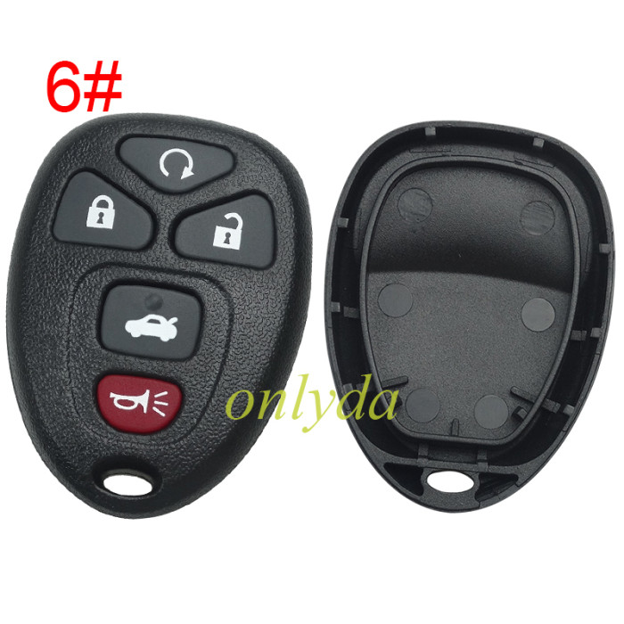 For GM Buick remote key shell without battery holder, pls choose the button
