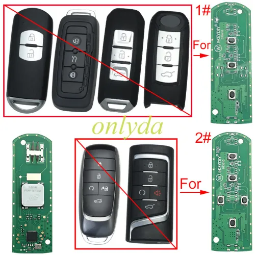 KEYDIY Remote key 3button ZB44-3/ZB44-5 smart key for KDX2 and KD MAX  ONLY PCB