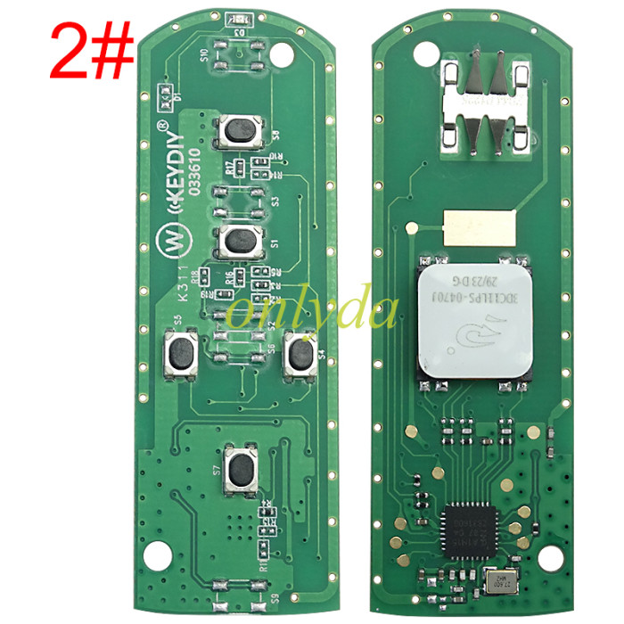 KEYDIY Remote key 3button ZB44-3/ZB44-5 smart key for KDX2 and KD MAX  ONLY PCB
