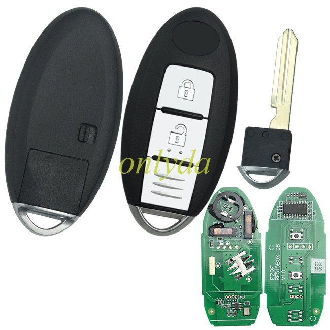 For Nissan 2 button remote keyless for Nissan Micra Juke Leaf Note E12 TIIDA  with 434mhz,with PCF7952 ID46 Chip  FCC: CWTWB1U825 Model: TWB1G662