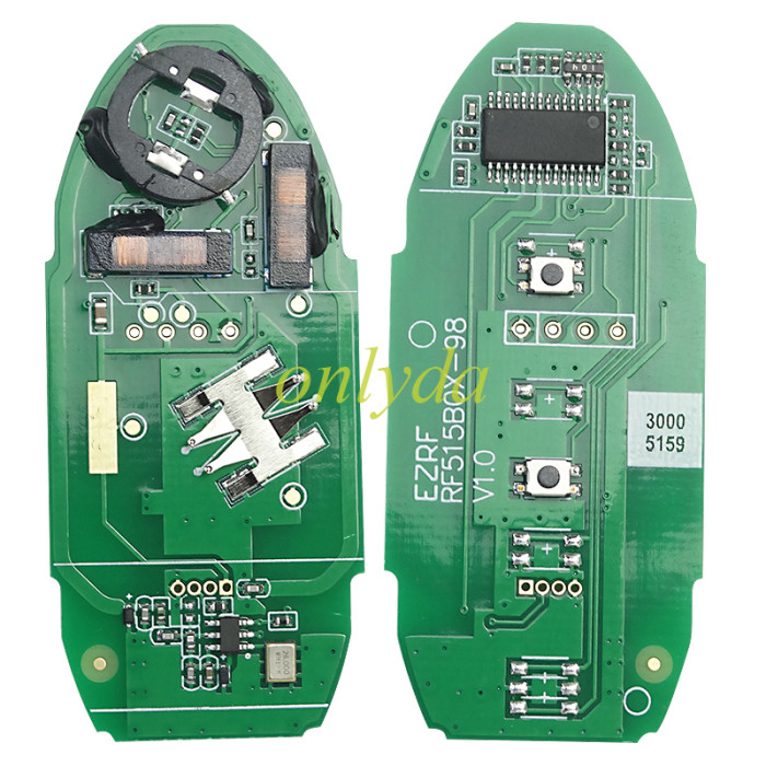 For Nissan 2 button remote keyless for Nissan Micra Juke Leaf Note E12 TIIDA  with 434mhz,with PCF7952 ID46 Chip  FCC: CWTWB1U825 Model: TWB1G662