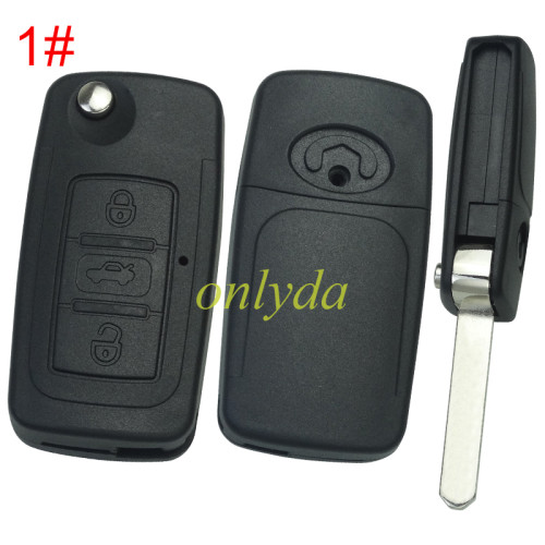 For Great Wall  H6 flip remote key shell with badge , pls choose button model