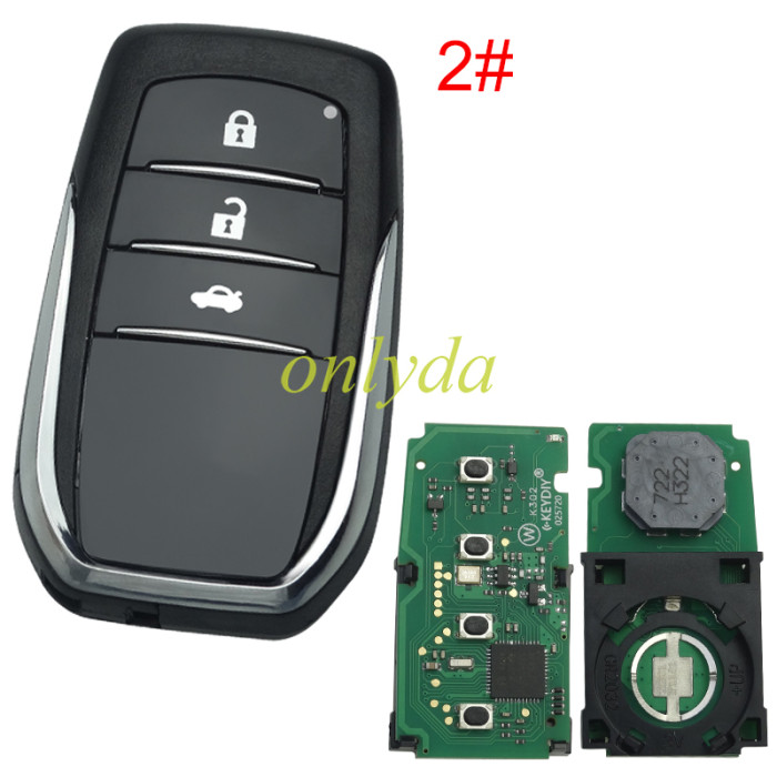KEYDIY TB01 KD Smart Key Universal Remote Control With 8A/Toyota H chip ,please choose the key shell