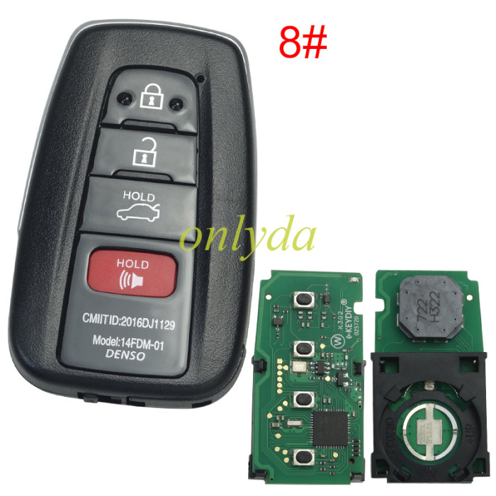 KEYDIY TB01 KD Smart Key Universal Remote Control With 8A/Toyota H chip ,please choose the key shell