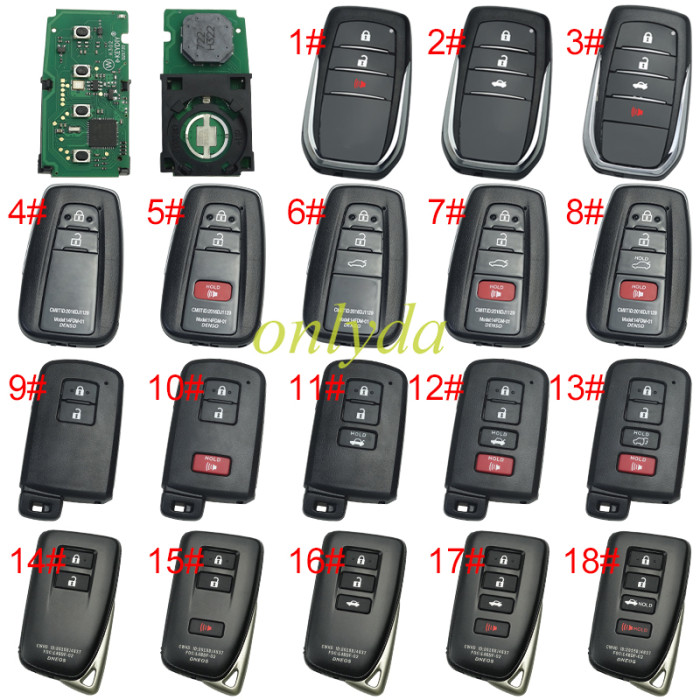 KEYDIY TB01 KD Smart Key Universal Remote Control With 8A/Toyota H chip ,please choose the key shell