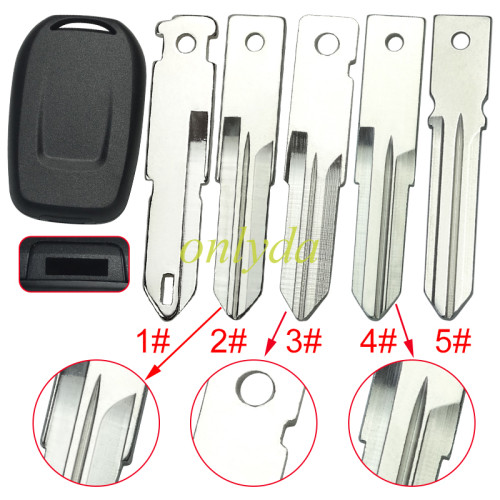 For Renault transponder key blank ， pls choose blade