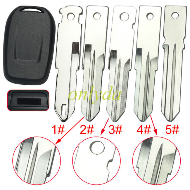 For Renault transponder key blank ， pls choose blade