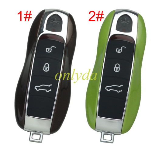 Porsche  3 button remote key blank in 7 color， please choose which one color do you need？