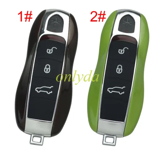 Porsche  3 button remote key blank in 7 color， please choose which one color do you need？