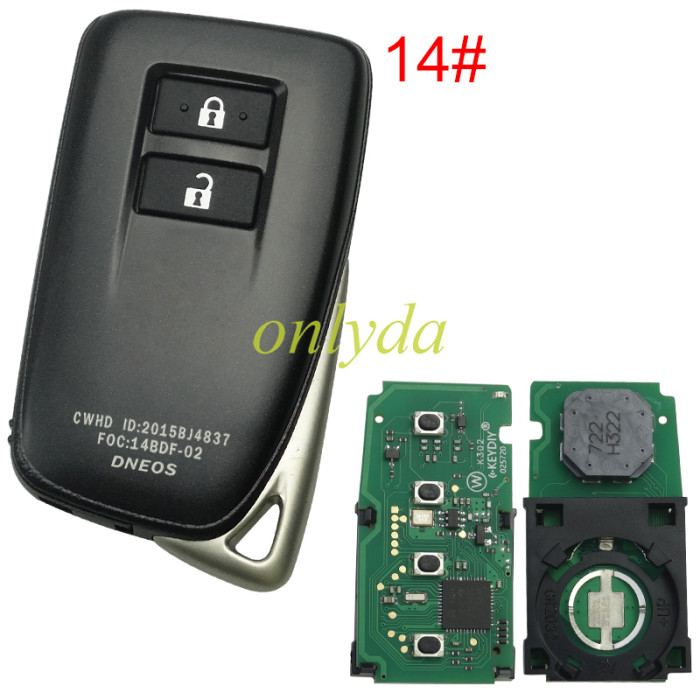 KEYDIY TB01 KD Smart Key Universal Remote Control With 8A/Toyota H chip ,please choose the key shell