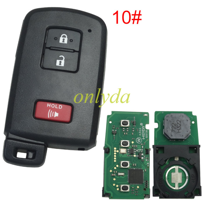 KEYDIY TB01 KD Smart Key Universal Remote Control With 8A/Toyota H chip ,please choose the key shell