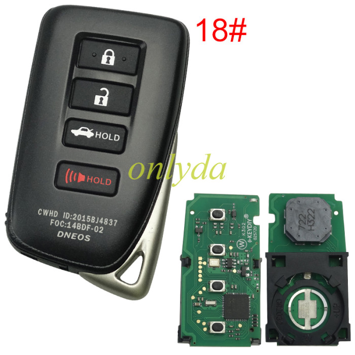 KEYDIY TB01 KD Smart Key Universal Remote Control With 8A/Toyota H chip ,please choose the key shell