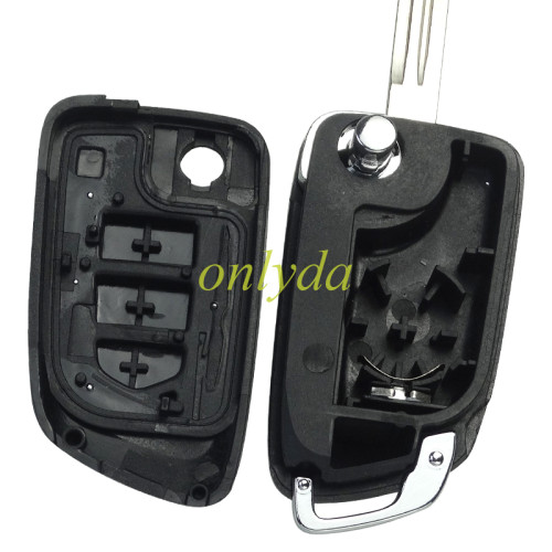 For Dongfeng 3 button  remote key blank with blade with battery clip