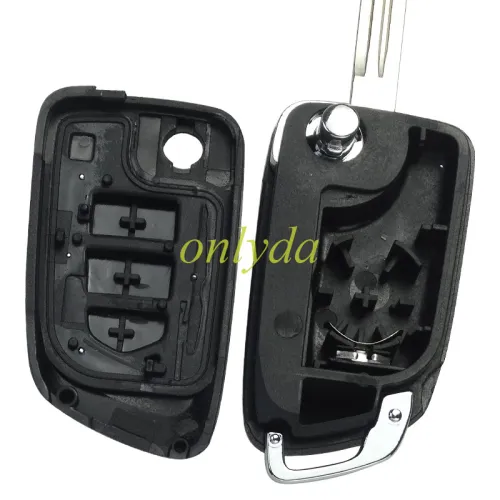 For Dongfeng 3 button  remote key blank with blade with battery clip