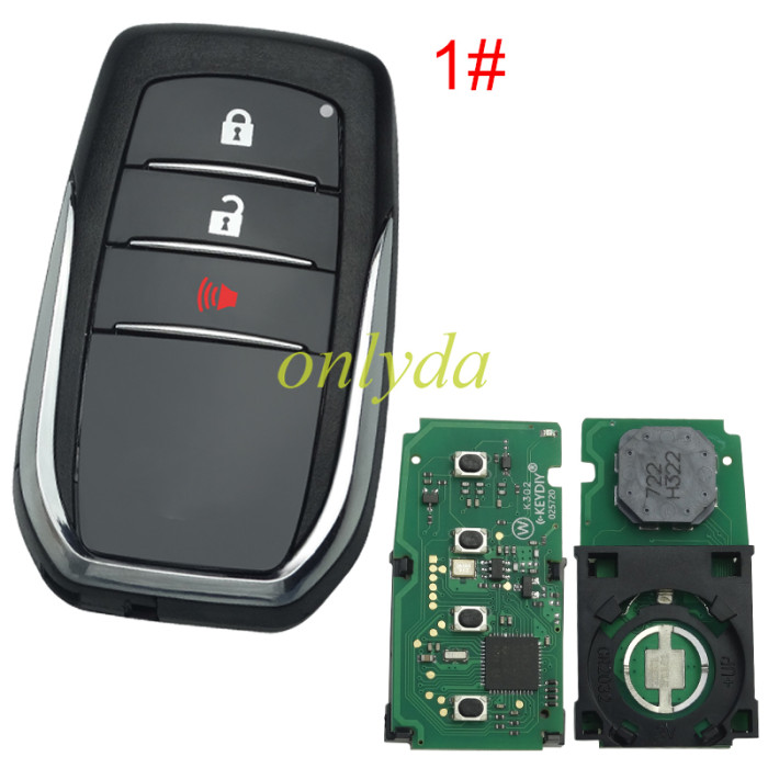 KEYDIY TB01 KD Smart Key Universal Remote Control With 8A/Toyota H chip ,please choose the key shell