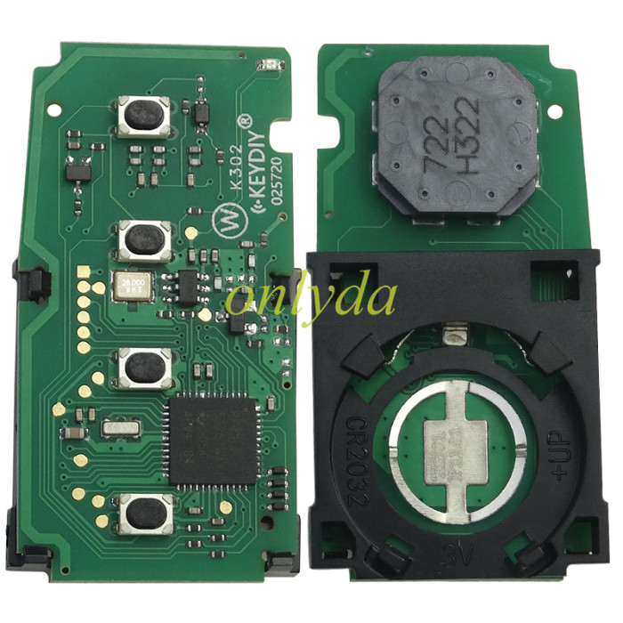 KEYDIY TB01 KD Smart Key Universal Remote Control With 8A/Toyota H chip ,please choose the key shell