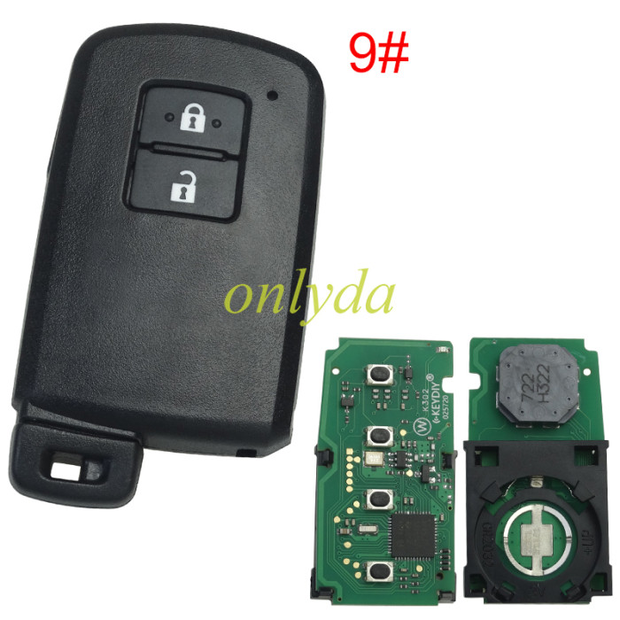 KEYDIY TB01 KD Smart Key Universal Remote Control With 8A/Toyota H chip ,please choose the key shell