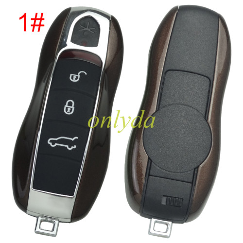 Porsche  3 button remote key blank in 7 color， please choose which one color do you need？