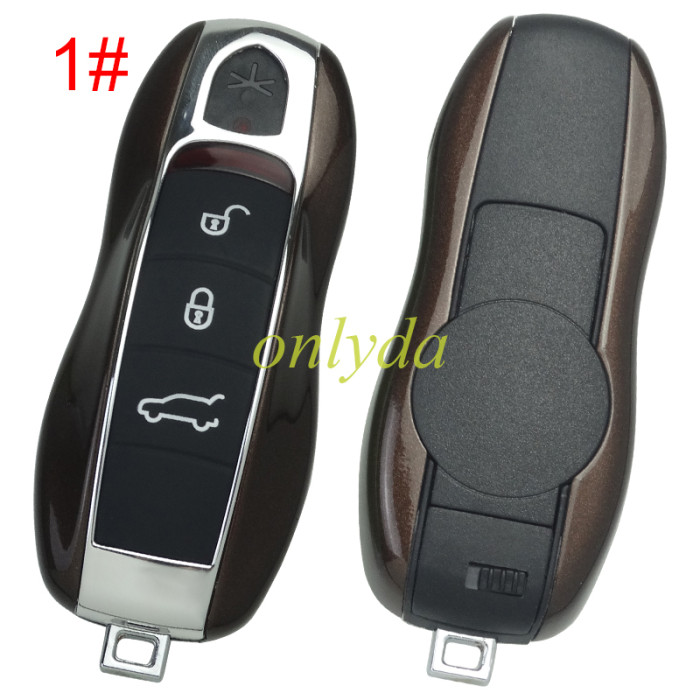 Porsche  3 button remote key blank in 7 color， please choose which one color do you need？