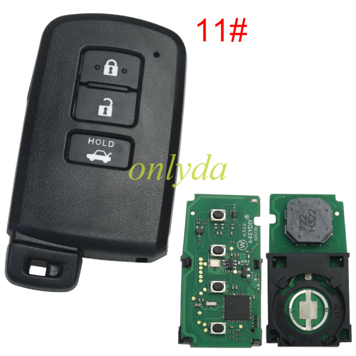 KEYDIY TB01 KD Smart Key Universal Remote Control With 8A/Toyota H chip ,please choose the key shell