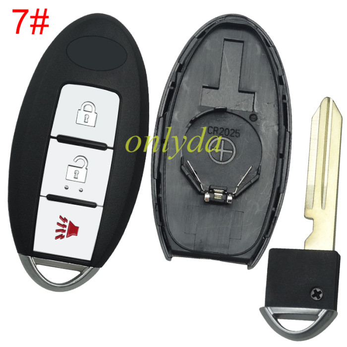 For Infinite remote key blank with badge ,T-shaped interior. pls choose button model