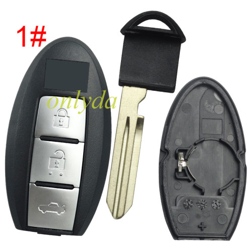 For Nissan  remote  key blank with GTR badge， pls choose button  model