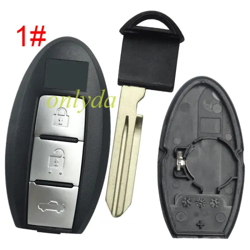 For Nissan  remote  key blank with GTR badge， pls choose button  model