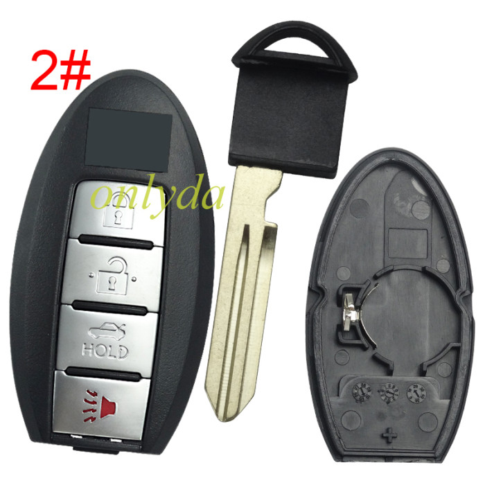 For Nissan  remote  key blank with GTR badge， pls choose button  model