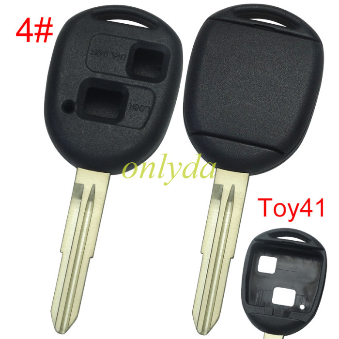 【Super Stronger GTL shell ， no badge】 for Toyota/Lexus upgrade 2 button key shell without badge,pls choose blade model
