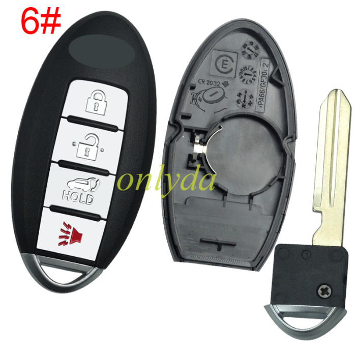 For Infinite remote key blank with badge ,with buckle,  pls choose button model