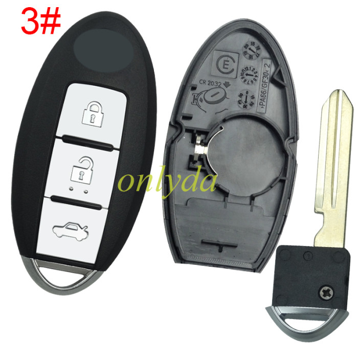 For Nissan  remote key blank with   Nissan  badge ,with blade ,With buckle for New model, pls choose button model
