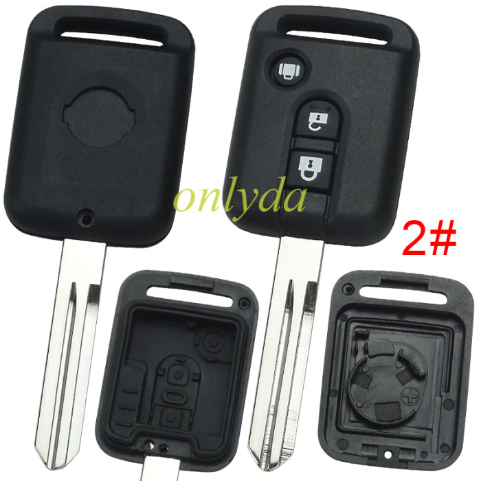 For Nissan  remote key blank the plastic part is  rectangle with badge place, pls choose button model