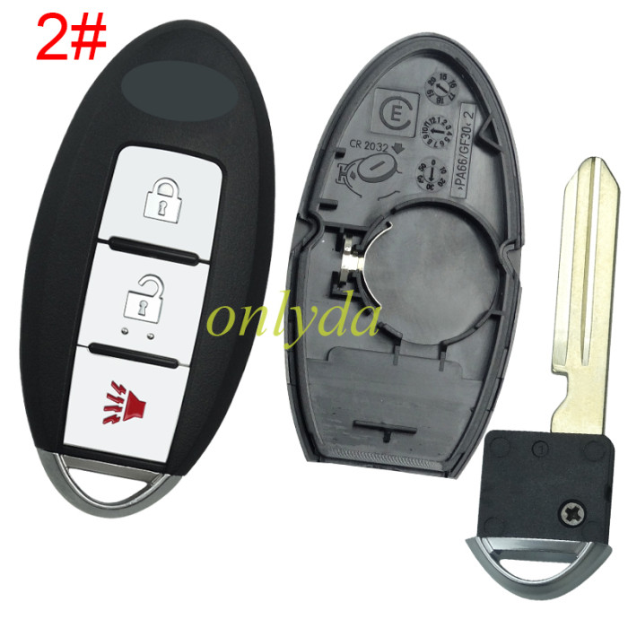 For Infinite remote key blank with badge ,with buckle,  pls choose button model