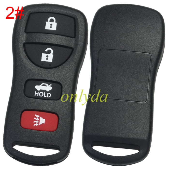 For Nissan  SENTRA  Remote  Shell with Rubber Pad， pls choose button