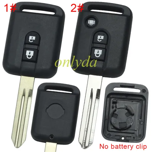 For Nissan  remote key blank the plastic part is  rectangle with badge place, pls choose button model