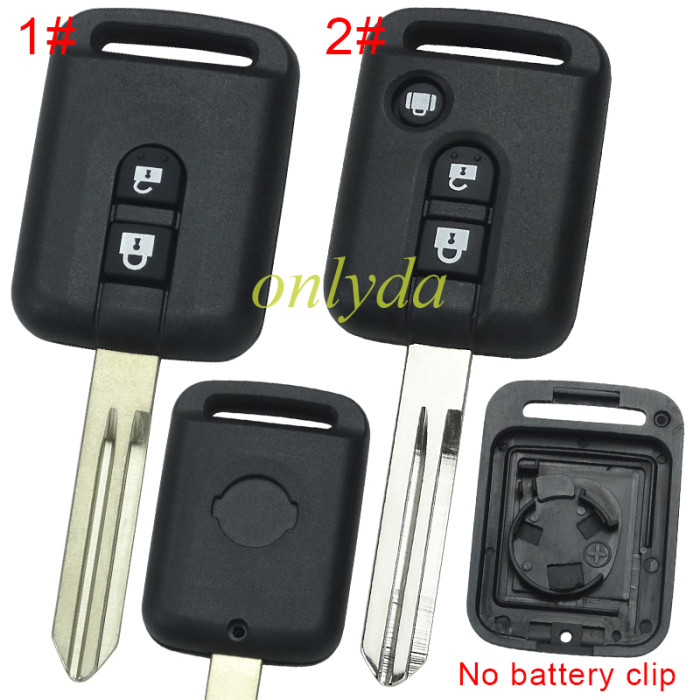 For Nissan  remote key blank the plastic part is  rectangle with badge place, pls choose button model