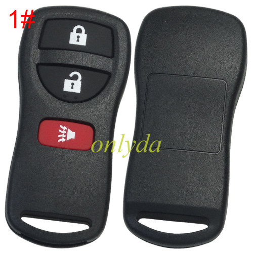 For Nissan  SENTRA  Remote  Shell with Rubber Pad， pls choose button