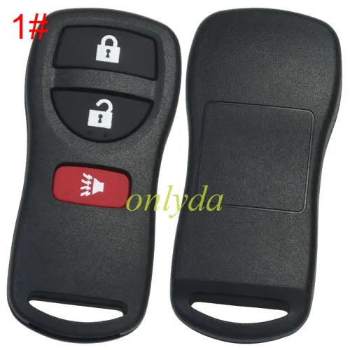 For Nissan  SENTRA  Remote  Shell with Rubber Pad， pls choose button