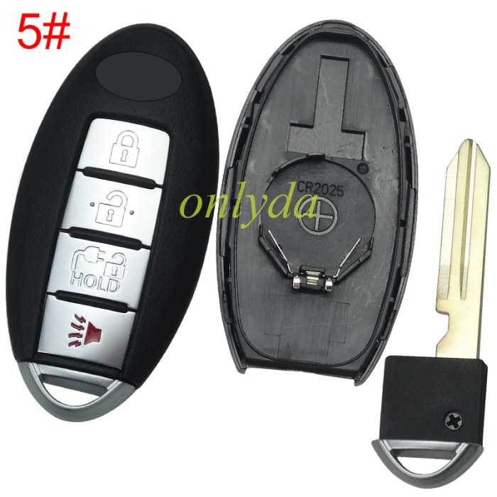 For Infinite remote key blank with badge ,T-shaped interior. pls choose button model
